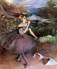 Edgar Degas Dancer with Bouquets painting